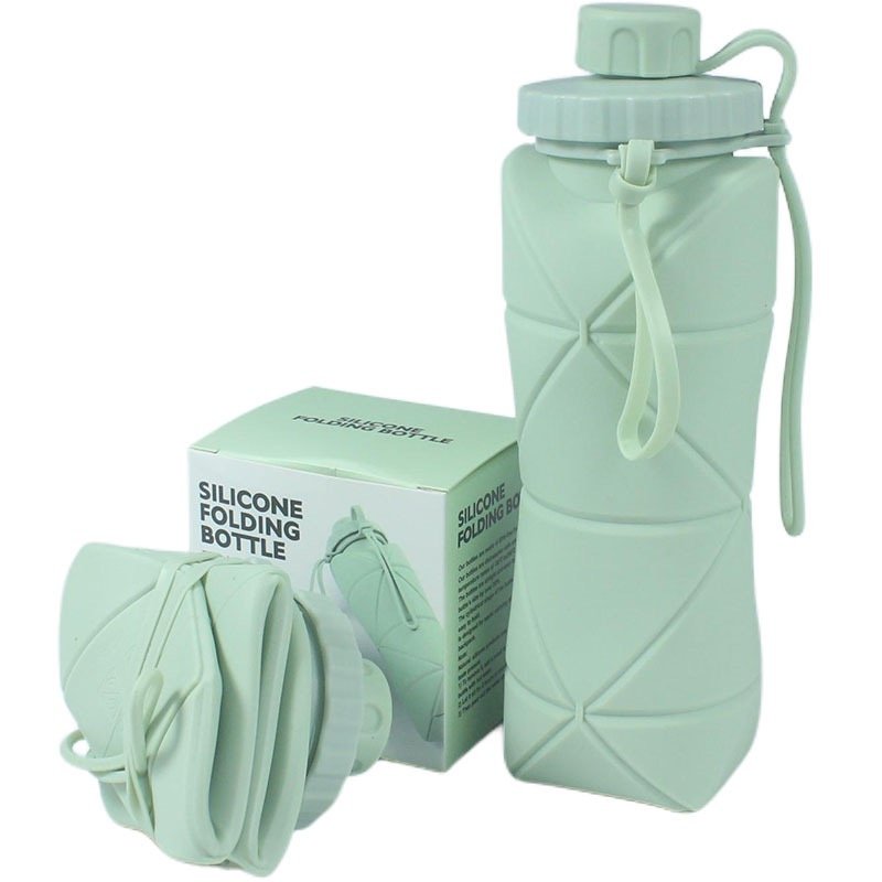 Cross-Border Silicone Folding Water Cup Portable Cup Outdoor Sports Travel Kettle Telescopic Cup Handy Cup Folding Water Bottle